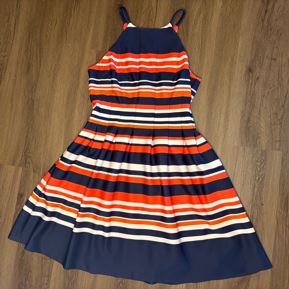 Vince Camuto Dresses & Skirts - Vince Camuto Navy and Red Striped Midi Dress